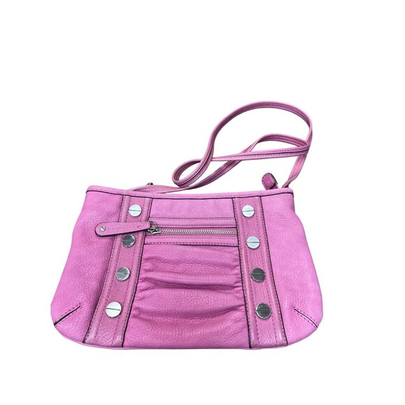 B. Makowsky Womans Pink Leather Crossbody Shoulderbag SKU 9489 - Picture 15 of 15